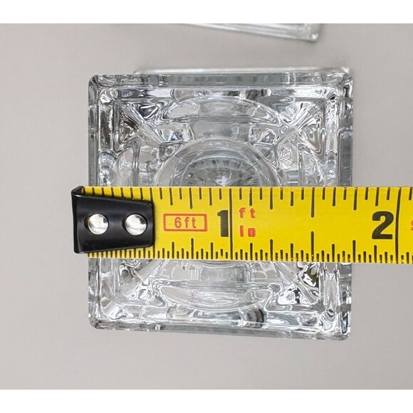 Vintage Crystal Pillar Candle Holders Elegant Columns Art Deco 10" Candlesticks - Picture 5 of 11